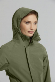Basil Mosse veste de pluie Parka femmes, Vert olive